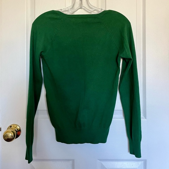 Green Zara V-neck sweater, size S - Picture 3 of 4